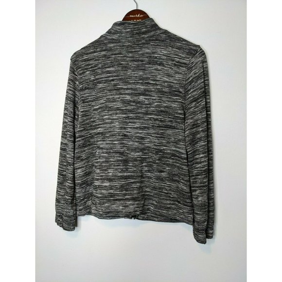 Juicy Couture Velour Velvet Jacket Hoodie Gray Black Large Rhinestone Pockets - Picture 3 of 8